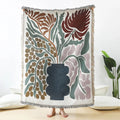 DecorBites™ Daisy Pattern Woven Throw Blanket: Stylish Tassel Thread Blanket for Home Decor & Picnics