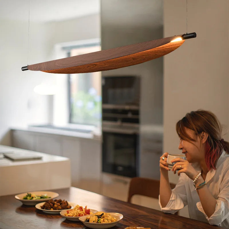 DecorBites™ LED Wabi Sabi Chandelier: Modern Japanese Dining Table Pendant Light for Home, Office, and Bar