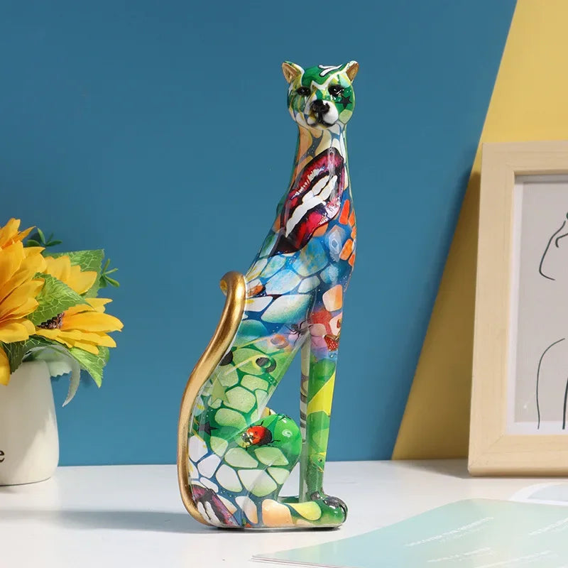 DecorBites™ Leopard Resin Sculpture - Home Office Decoration & Gift