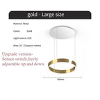 Modern Ring LED Pendant Light in Black or White