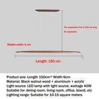 Modern White Wood Linear Pendant Light