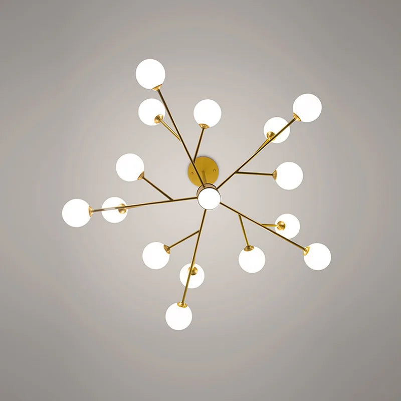 DecorBites™ Black Chandelier: Luxury Glass Pendant Lights for Living Room, Bedroom, and Restaurant