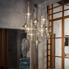 Postmodern Nordic Glass Pendant Light in White or Gray