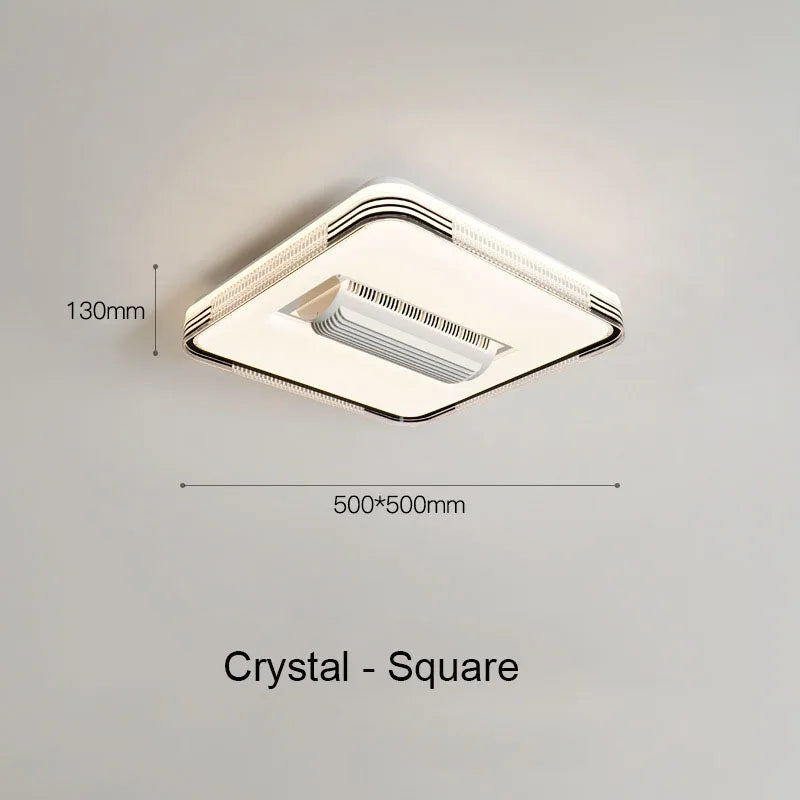 DecorBites™ Crystal Bladeless Ceiling Fan Light Chandelier LED Silent Electric Ventilator