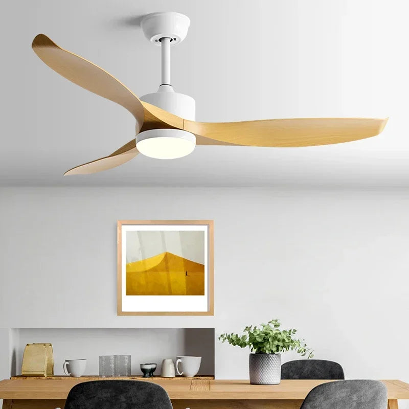 DecorBites™ 52" Black Ceiling Fan Light with Remote Control for Living Room, Restaurant, and Household
