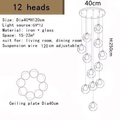 ثريا DecorBites™ LED: إضاءة عصرية لمناطق المعيشة والطعام والدرج