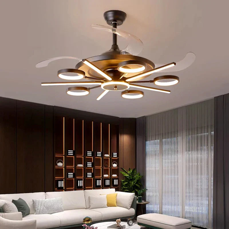 مروحة سقف LED لغرفة نوم الأطفال من DecorBites™ بتصميم بدون شفرات وجهاز تحكم عن بعد
