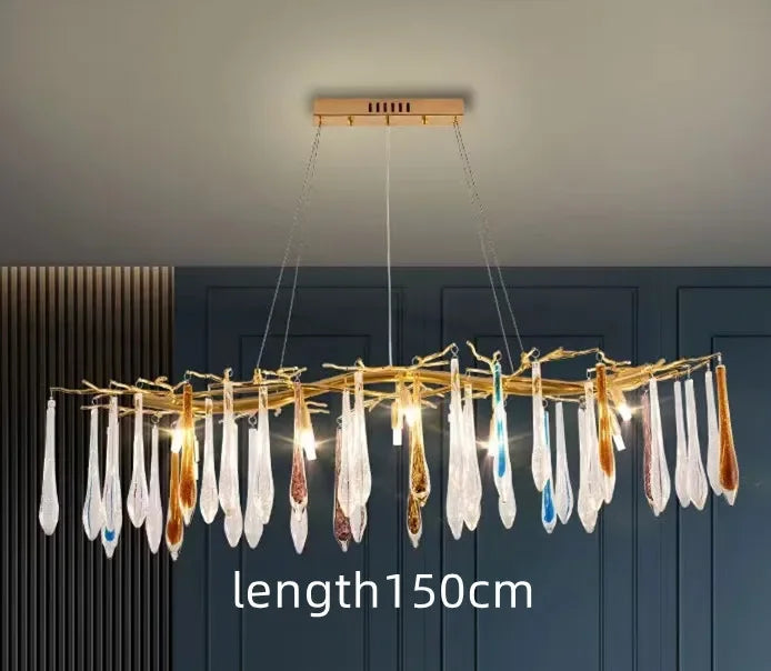 DecorBites™ Bird's Nest Crystal LED Chandelier: Modern Bubble Pendant Light for Living Room & Bedroom.