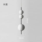 Modern Glass Globe 3-Light Pendant Chandelier