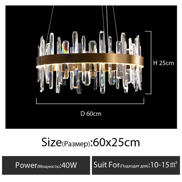 DecorBites™ K9 ثريا فاخرة متدلية: إضاءة LED داخلية أنيقة للمطبخ وغرفة المعيشة وغرفة النوم.