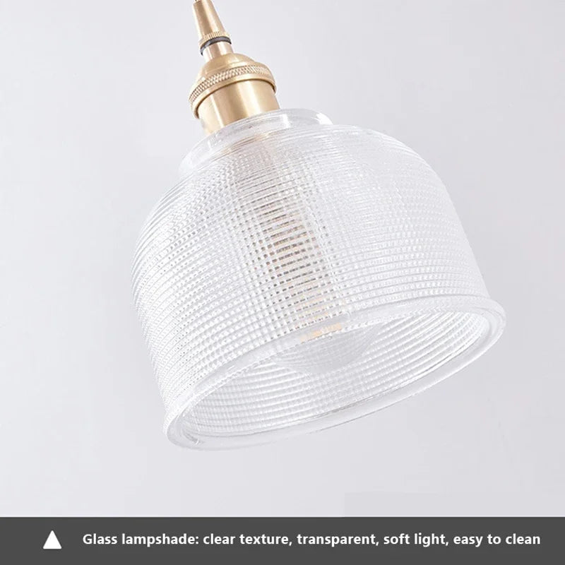 Nordic Glass Pendant Light in Brown and Polished Chrome