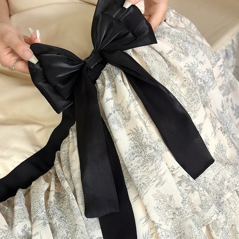 مجموعة مفروشات الأميرة من DecorBites™ بتصميم دانتيل وكشكشة وفيونكة: غطاء لحاف من القطن المصري، غطاء سرير، شرشف، أغطية وسائد