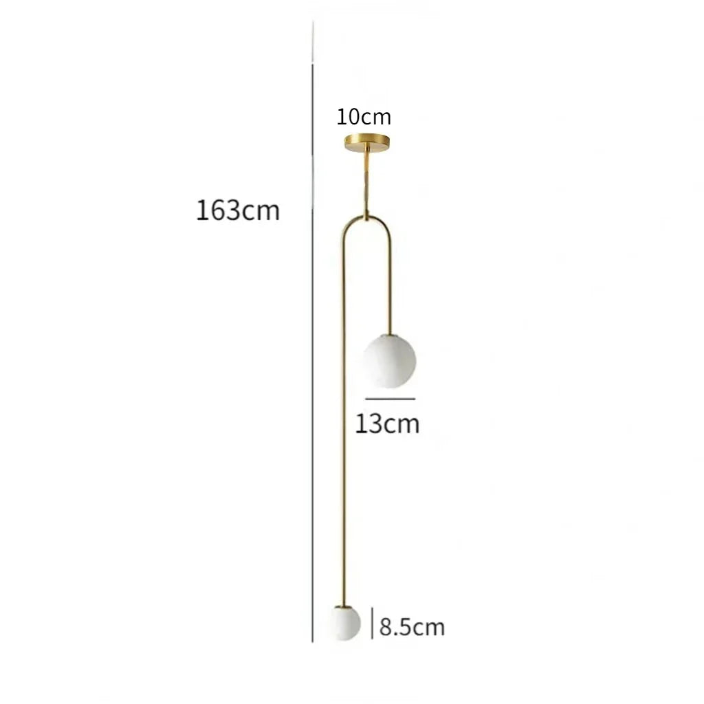 DecorBites™ Double Head Glass Ball Pendant Light for Hotel Bedroom & Bathroom