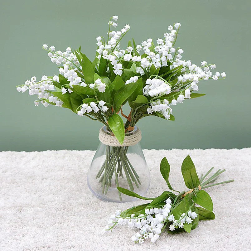 DecorBites™ Bellflower Artificial Flowers Handmade Home Wedding Decoration Bouquet