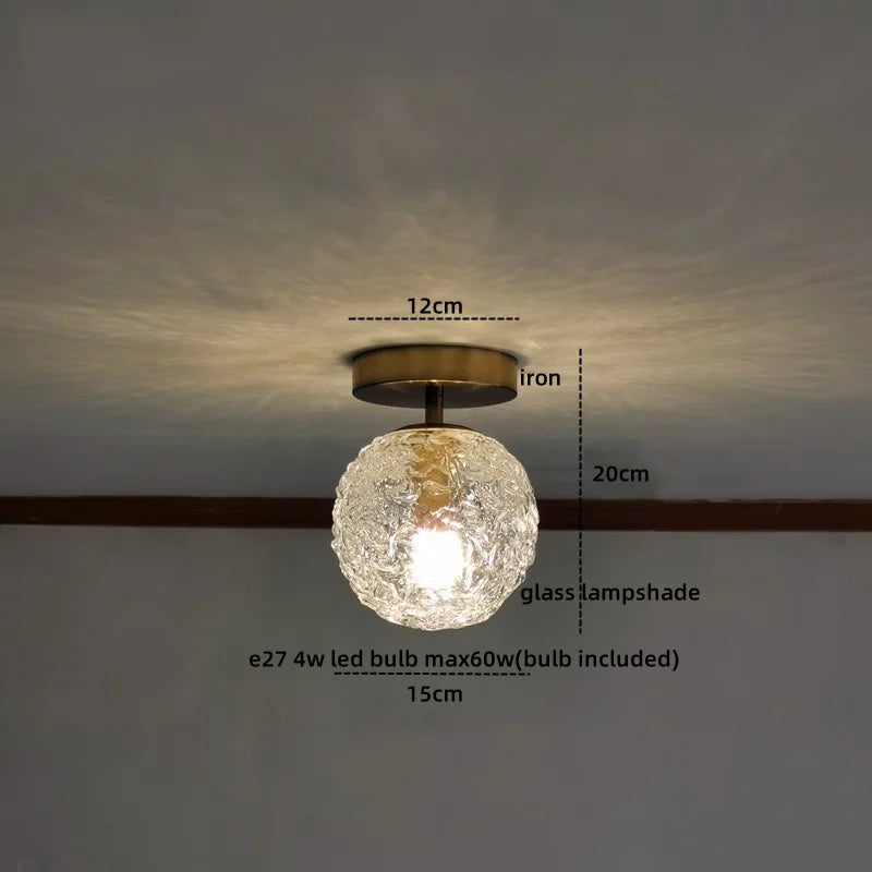 Plafonnier LED DecorBites™ en verre vert pour l'éclairage de salon et de couloir