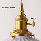 Japanese Ceramic Pendant Light With Copper Finish