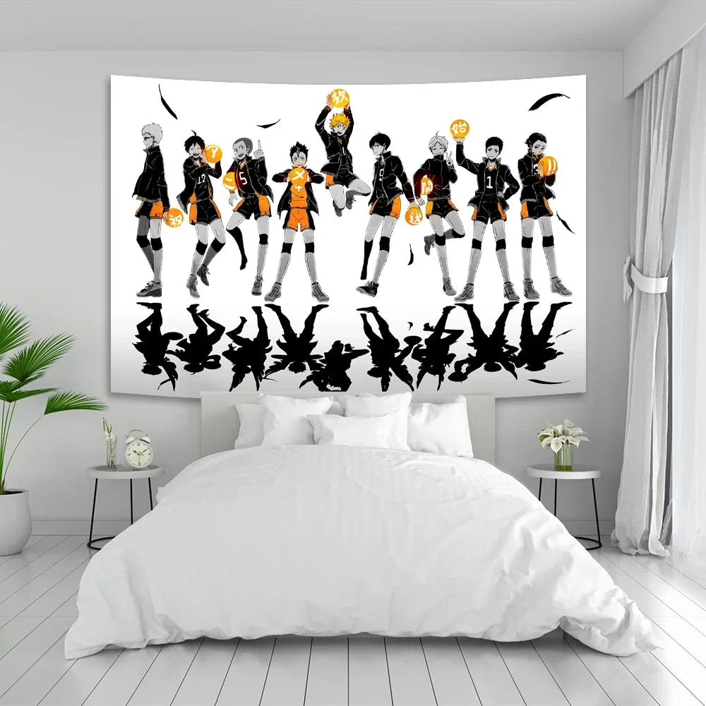 DecorBites™ نسيج بوستر أنمي هايكيو | ديكور جداري فني جمالي للغرفة