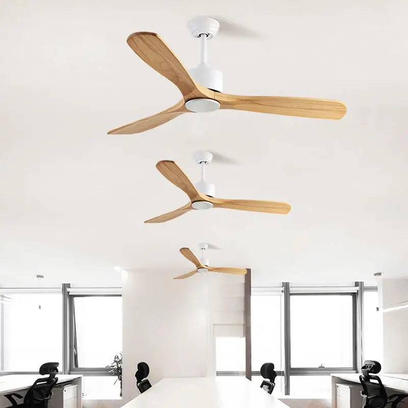 DecorBites™ 42" Wooden Ceiling Fan Remote Control Decorative Home Fan DC 110-240V