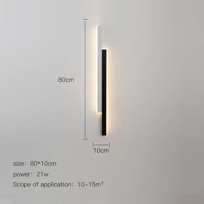 DecorBites™ LED Black Wall Lamp for Modern Living Room, Bedroom, Bar & Corridor