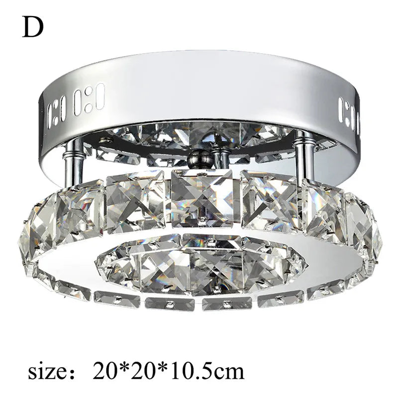 DecorBites™ Crystal LED Ceiling Lights: Modern Luxury Indoor Lighting for Living Room & Aisles