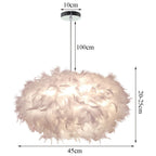 Modern Feather Pendant Light in White or Black