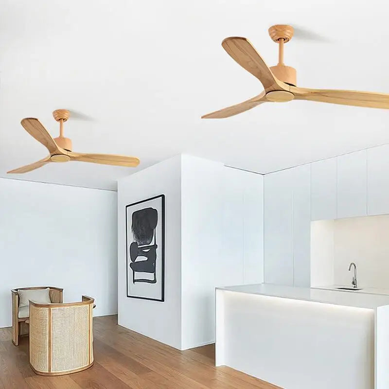 DecorBites™ 42" Wooden Ceiling Fan Remote Control Decorative Home Fan DC 110-240V