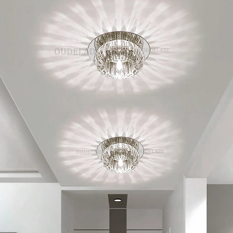 DecorBites™ Crystal LED Flush Mount Ceiling Light for Modern Living Spaces