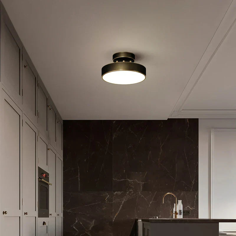 DecorBites™ Black Copper LED Ceiling Light Modern Chandelier Ring Fixture for Home Decor