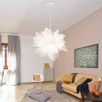 Modern Feather Pendant Light in White or Black