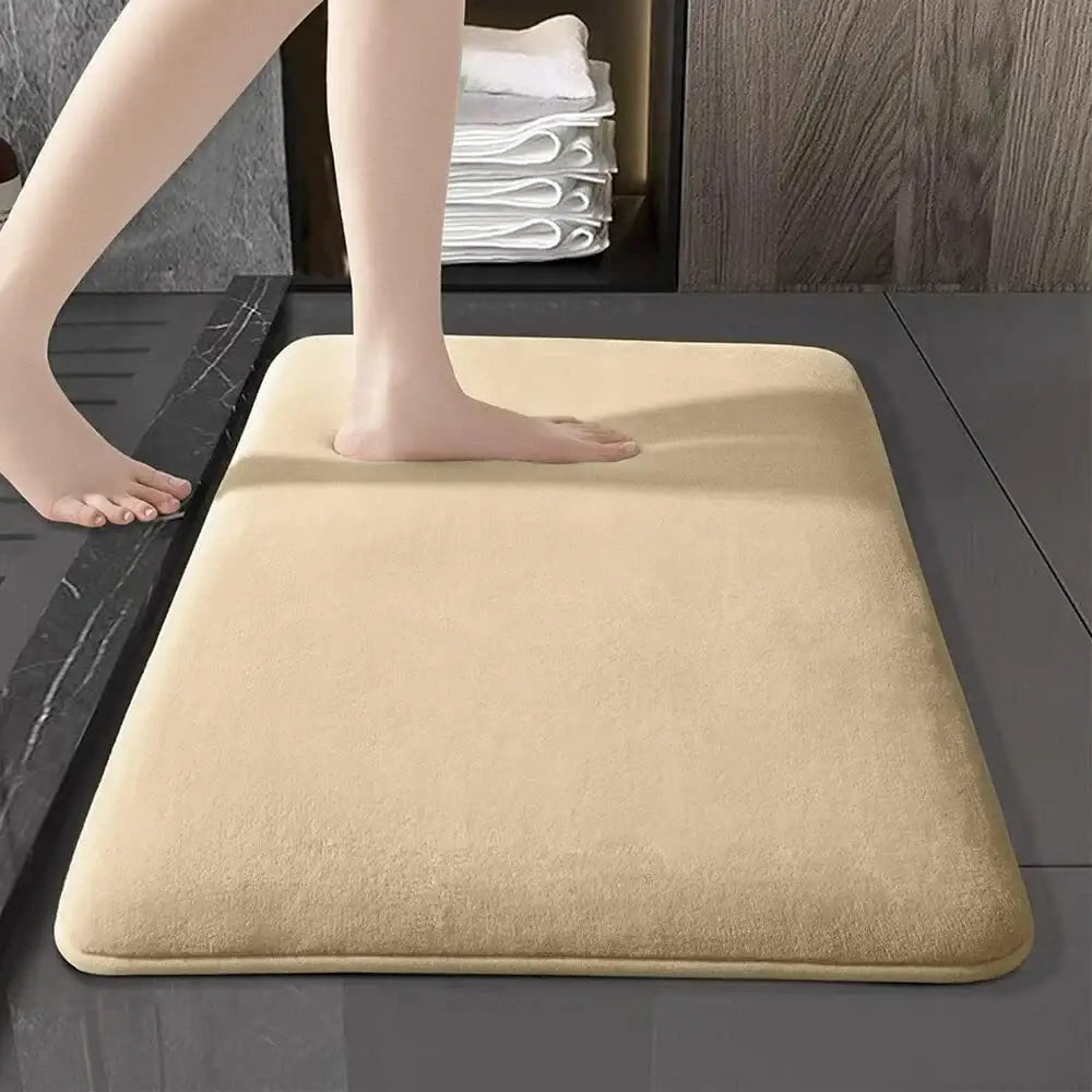Absorbent Bathroom Door Mat Velvet
