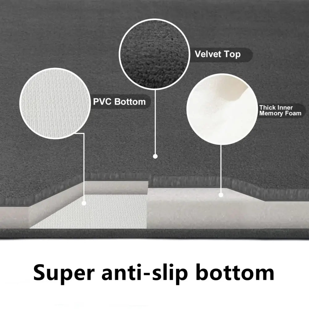 Absorbent Bathroom Door Mat Velvet