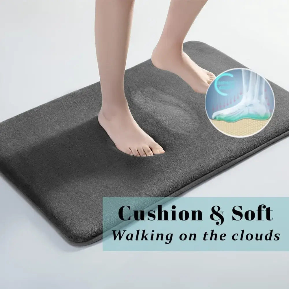 Absorbent Bathroom Door Mat Velvet