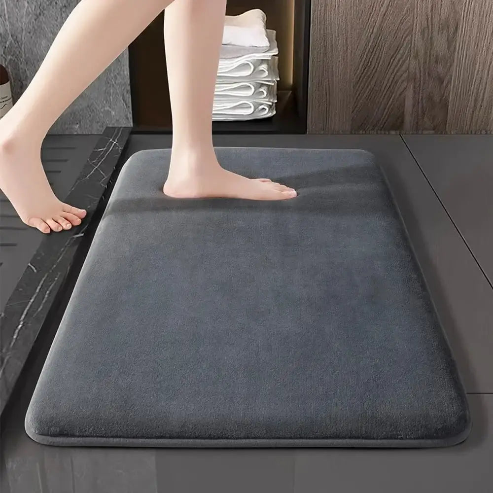 Absorbent Bathroom Door Mat Velvet