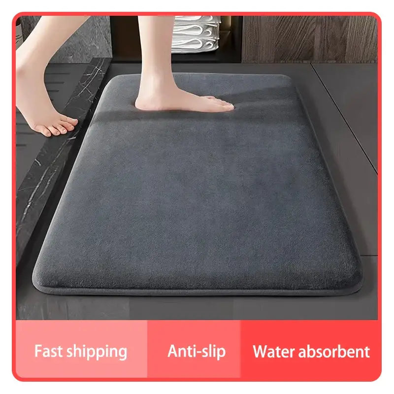 Absorbent Bathroom Door Mat Velvet