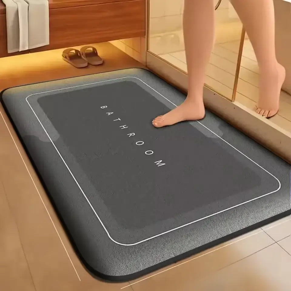 Absorbent Bathroom Door Mat Velvet