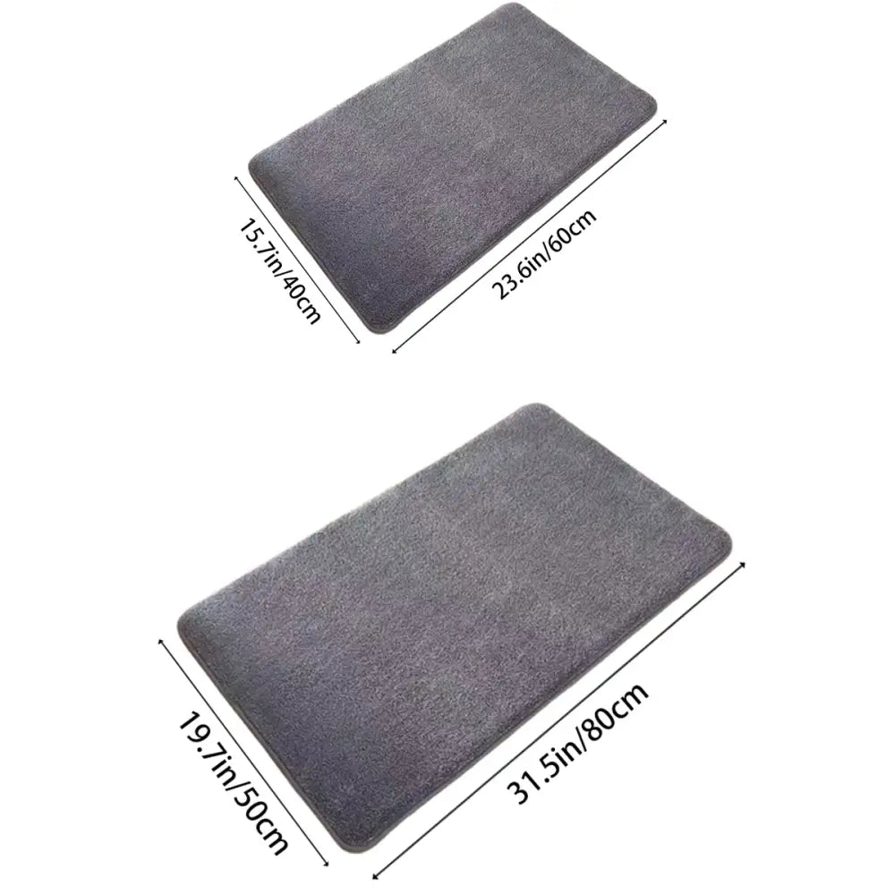 Absorbent Bathroom Door Mat Velvet