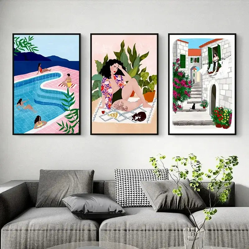 Abstract Beach Canvas Print
