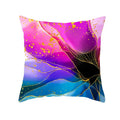 Abstract blue ink and gold edge cushion cover set living room