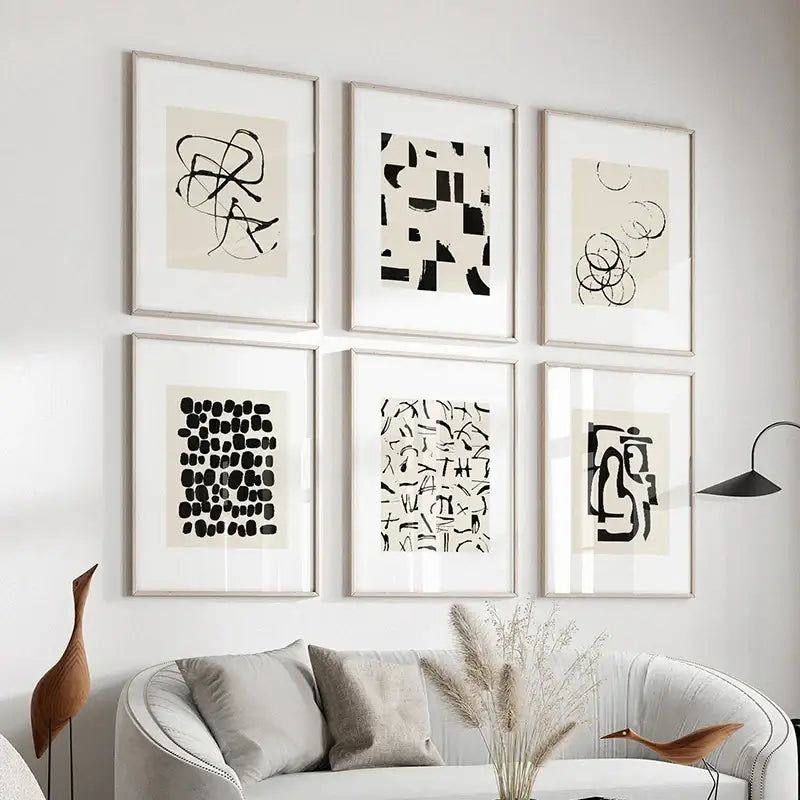 Abstract Canvas Poster Prints Set
