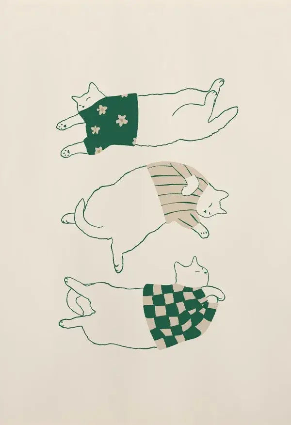 Abstract Cat Canvas Wall Art