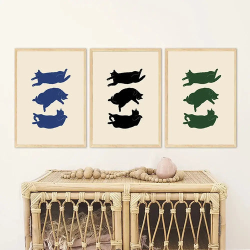 Toile Murale Chat Abstrait