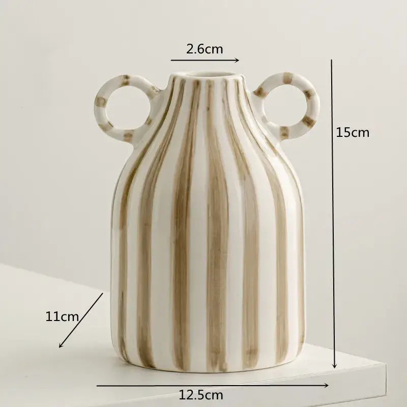 Abstract Ceramic Hydroponic Vase Black
