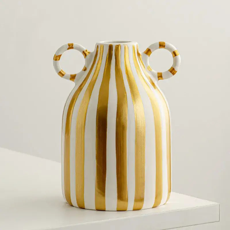 Abstract Ceramic Hydroponic Vase Black
