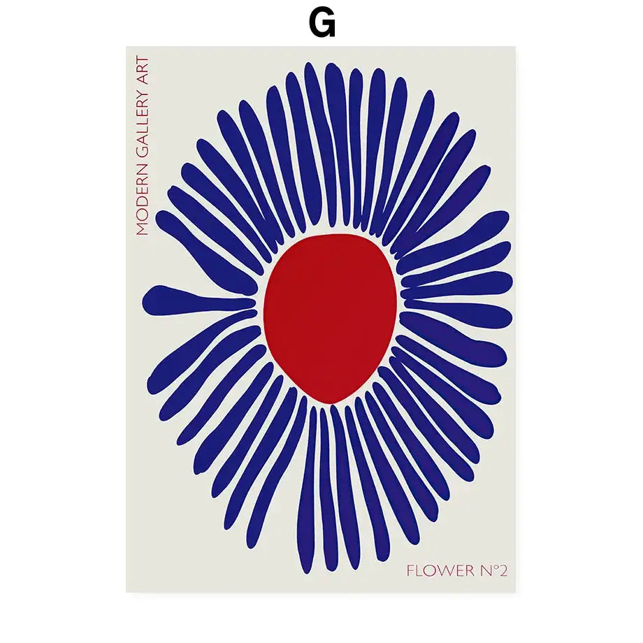 Abstract Flowers Wall Art Canvas