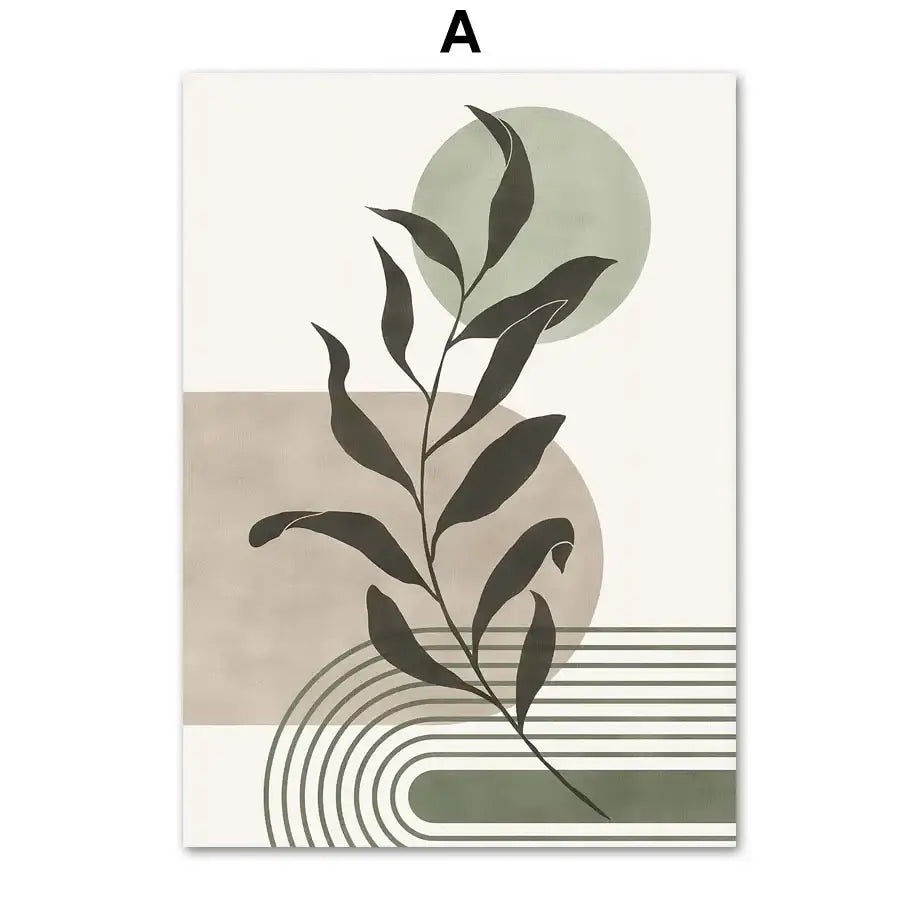 Abstract Leaf Canvas Wall Art