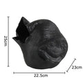 Abstract matte black vase artwork living room ceramic decor