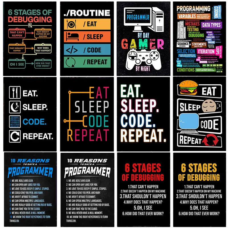 Abstract Programmer Gamer Canvas Art