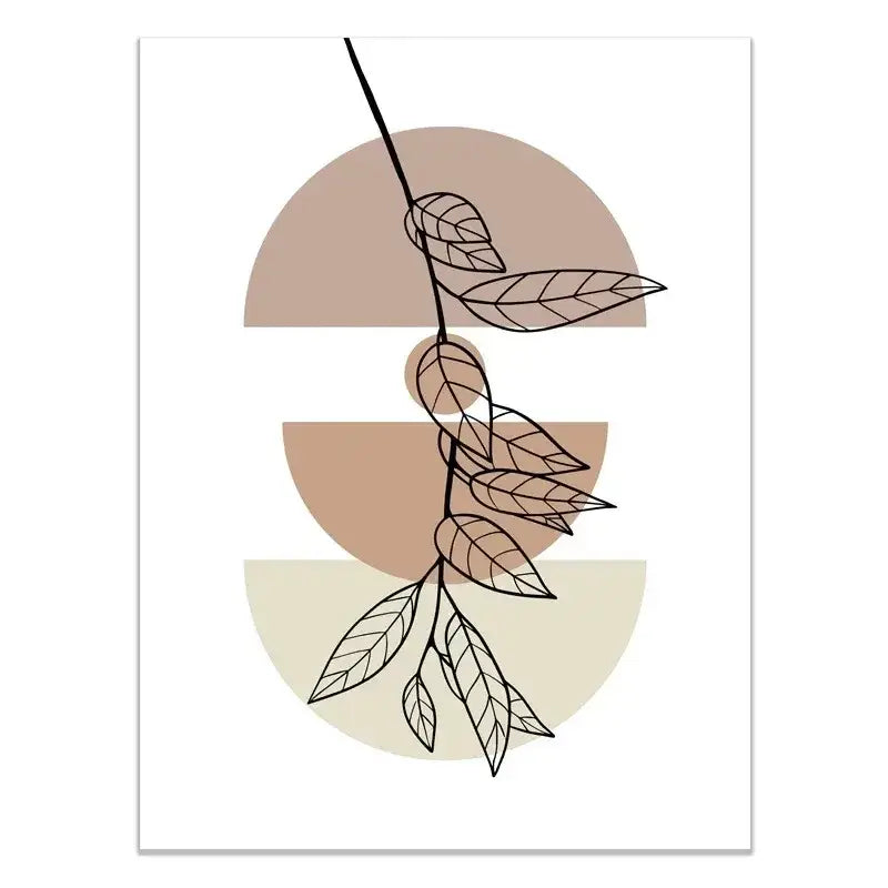 Abstract Wall Art Trio Green Plants
