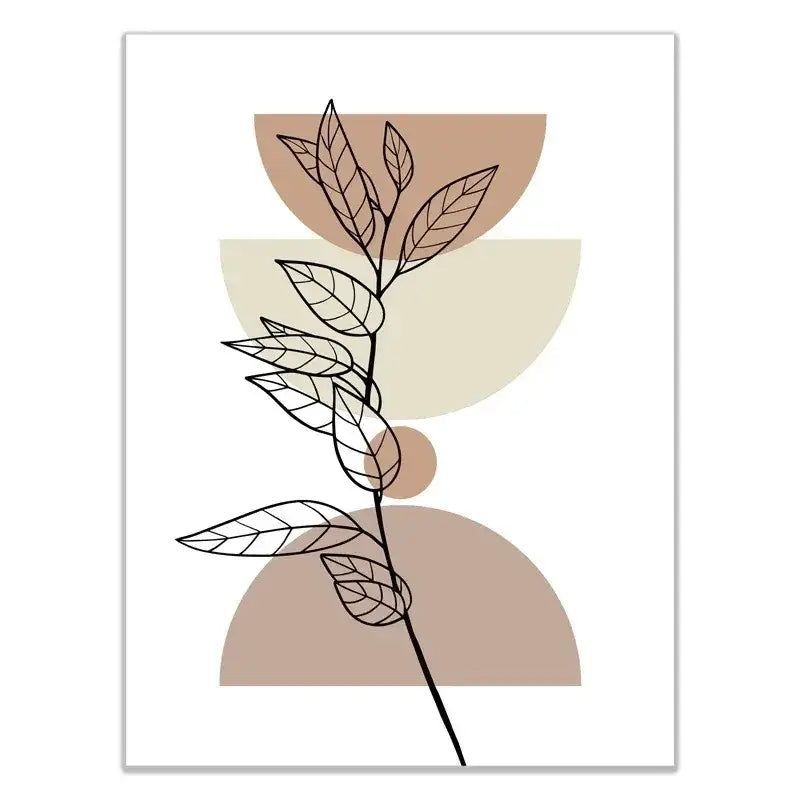 Abstract Wall Art Trio Green Plants