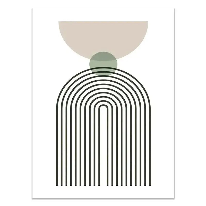 Abstract Wall Art Trio Green Plants
